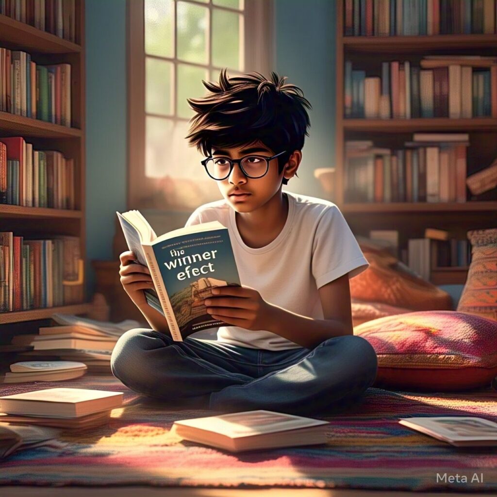 A 14 year old Indian boy read best selling book the winner effect